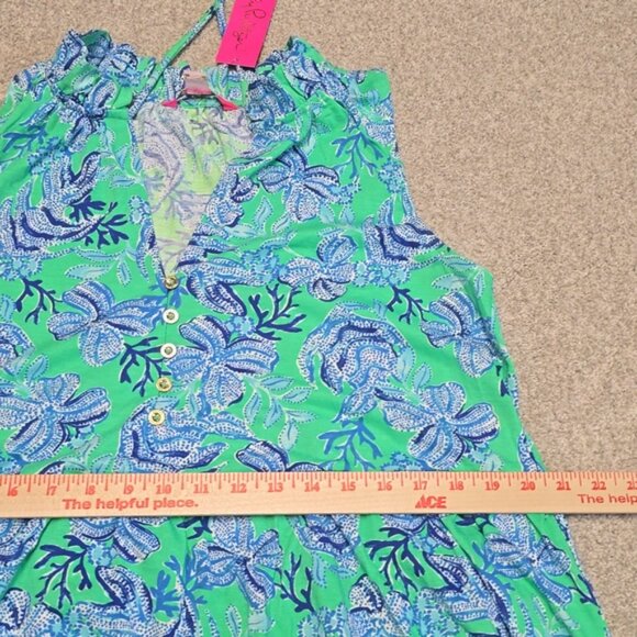 Lilly Pulitzer Malone Cabana Green Keepin It Reel Maxi Dress Sz L NWT - Picture 9 of 10